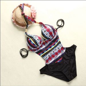 Tribal print monokini